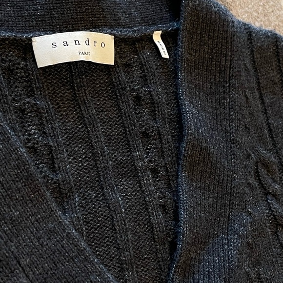 Sandro Wool cardigan with pearl buttons - Picture 4 of 14